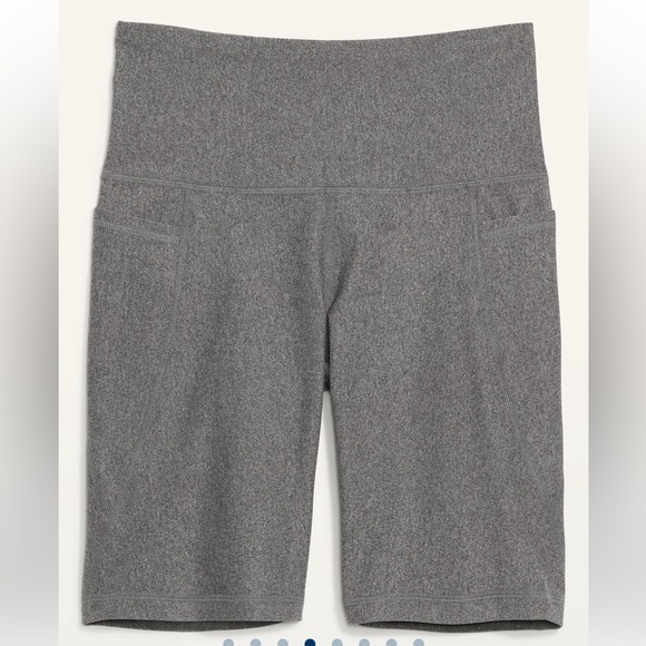 High Waist Powersoft Biker Shorts Heather Grey - Picture 3 of 6